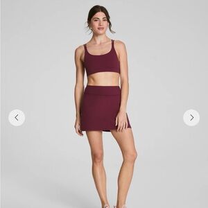 SPANX Maroon Active Skort